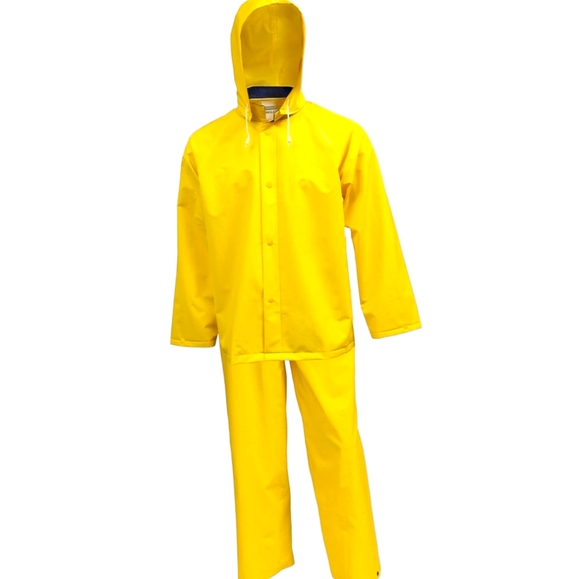 NWT - Yellow Industrial Rain Suit - XL - 3 Piece - Picture 10 of 11